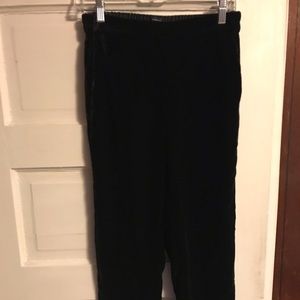 J Crew black velvet Jamie pant